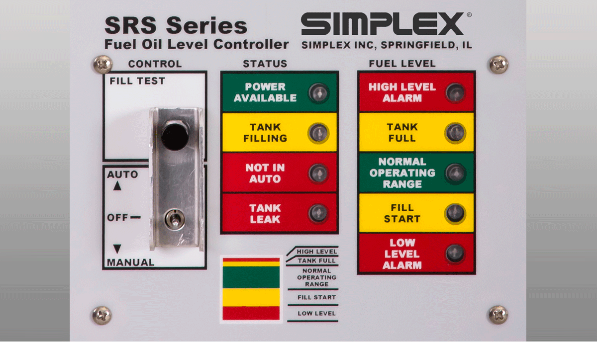 Simplex Fuel Level Control Panel